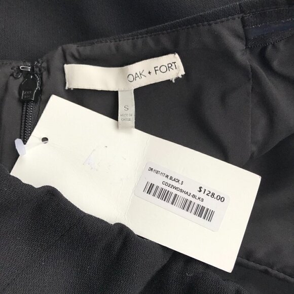 OAK + FORT NWT, LBD Black Strapless Dress, lined, knee length, sz S - Picture 15 of 15